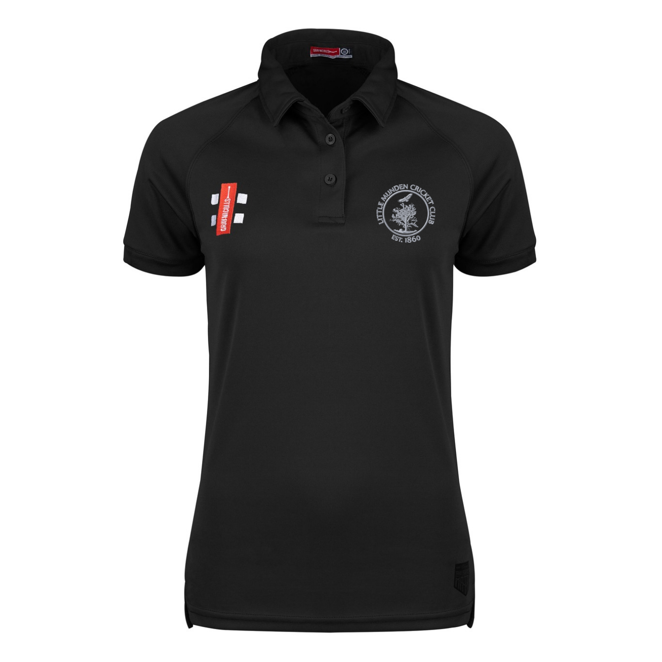 gray-nicolls-matrix-v2-polo-s-s-donna-little-munden-cricket-club-nero image 1