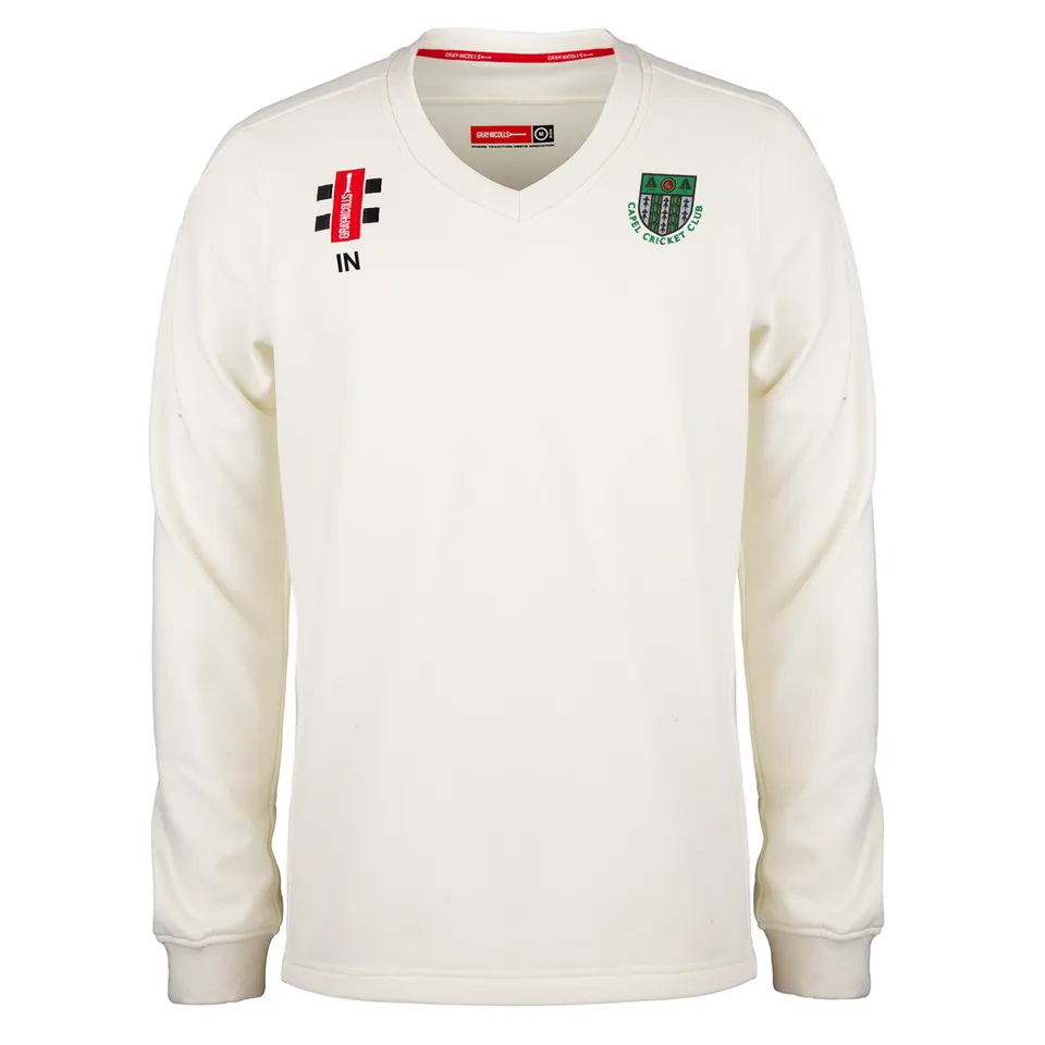 gray-nicolls-capel-cricket-club-pro-performance-maglione-match-junior-ivory image 1