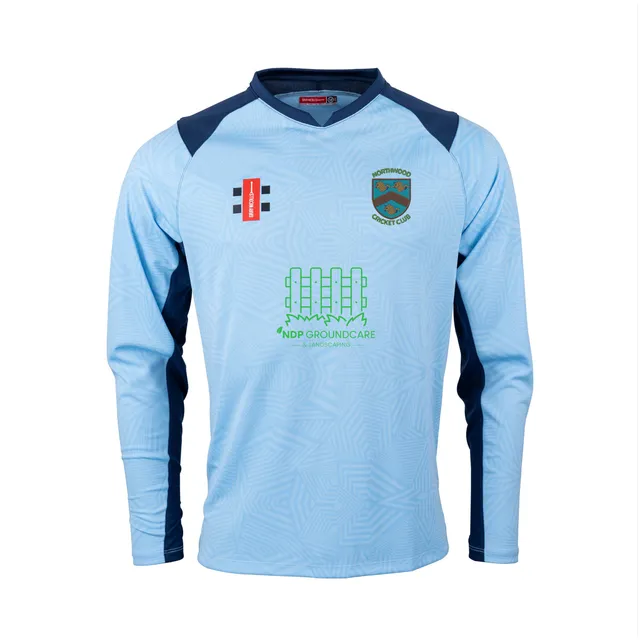 gray-nicolls-northwood-isle-of-wight-adult-pro-t20-maglia-manica-lunga-navy-sky image 1
