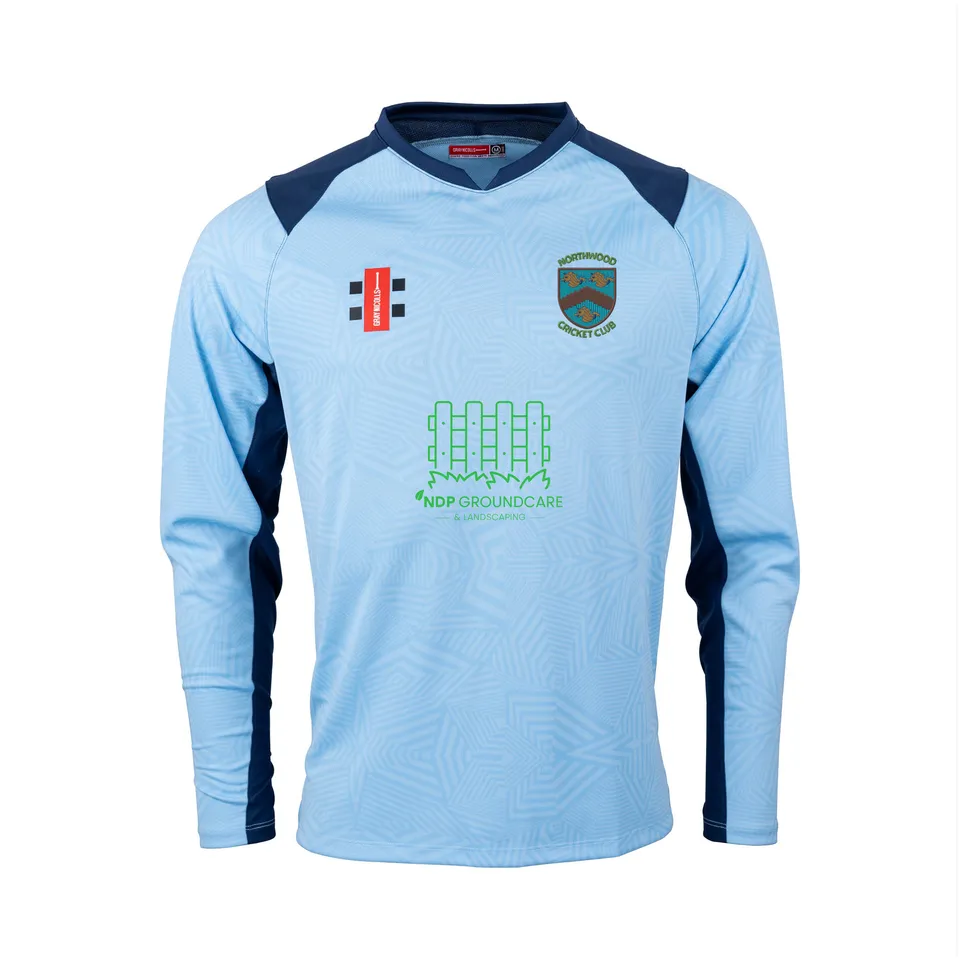 gray-nicolls-northwood-isle-of-wight-adult-pro-t20-maglia-manica-lunga-navy-sky image 1