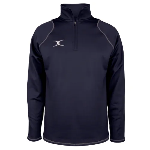 gilbert-rugby-leith-rfc-quest-pile-1-4-zip-uomo-blu-navy image 1