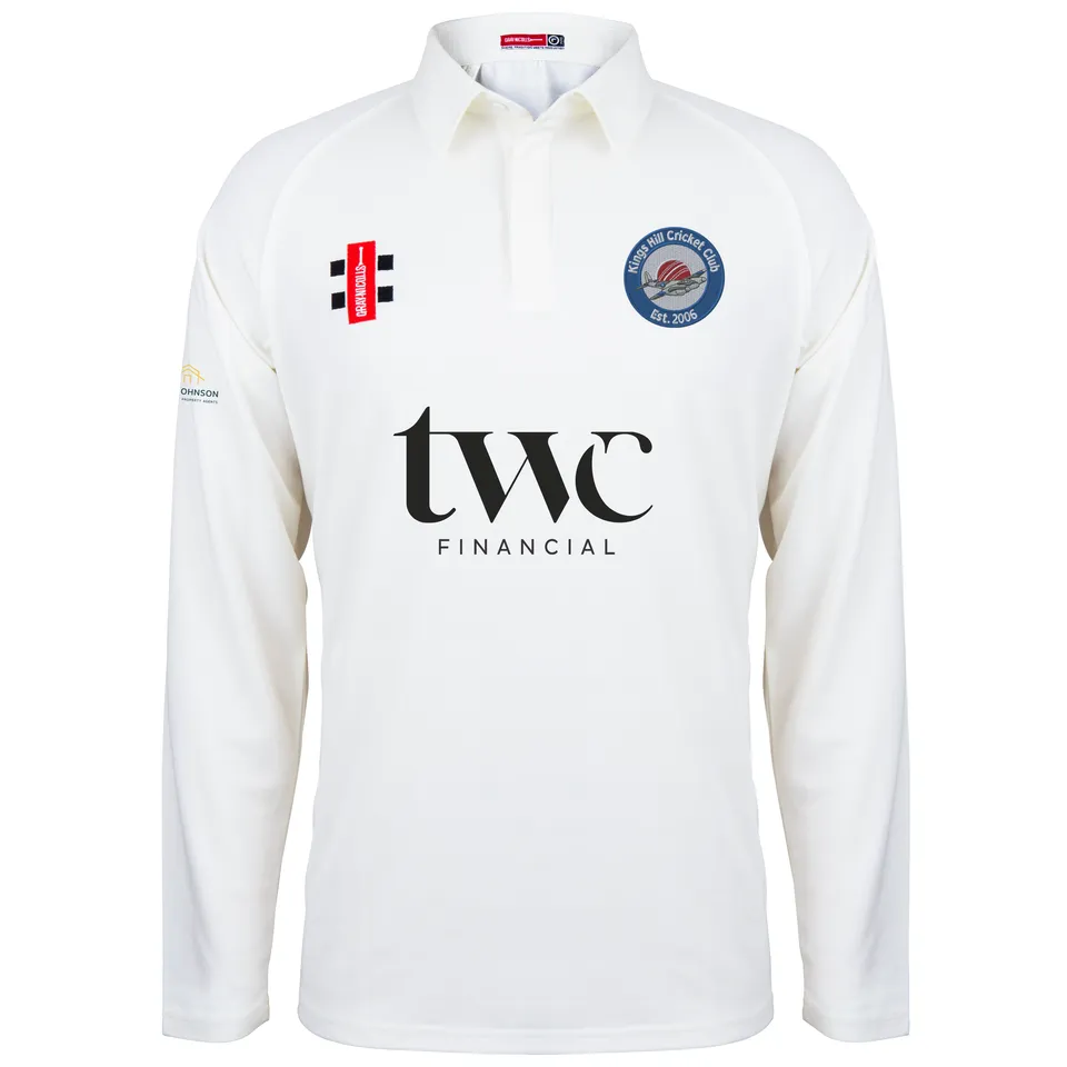 gray-nicolls-kings-hill-cc-matrix-v2-camicia-manica-lunga-senior-avorio image 1