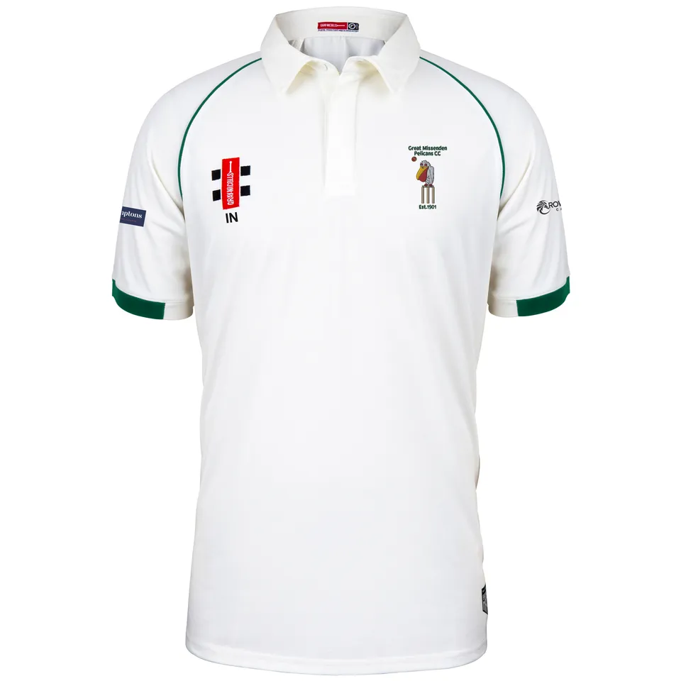 gray-nicolls-great-missenden-pelicans-cc-matrix-v2-maglia-s-s-senior-avorio-verd image 1
