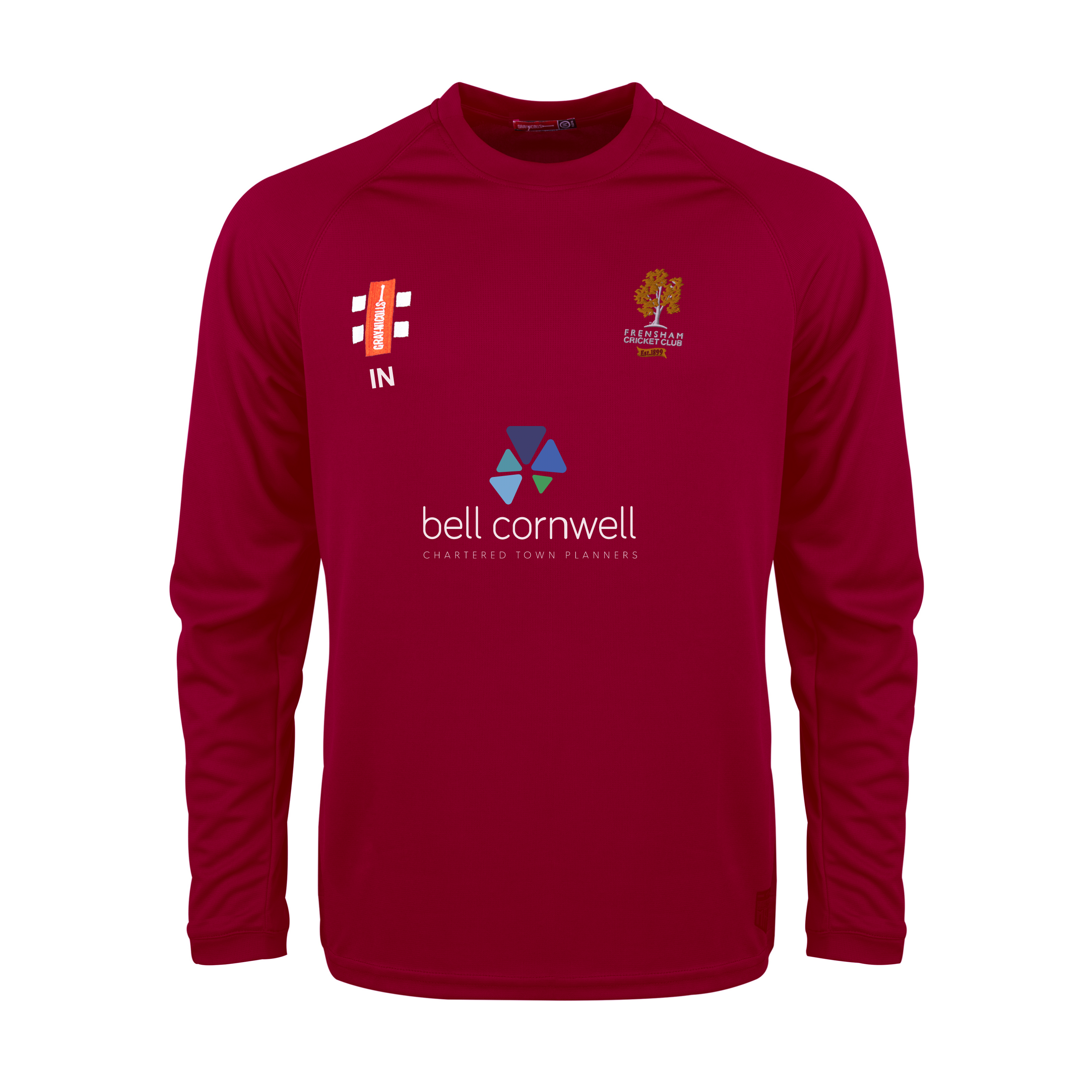 gray-nicolls-matrix-v2-t-shirt-manica-lunga-senior-frensham-cc-bordeaux image 1