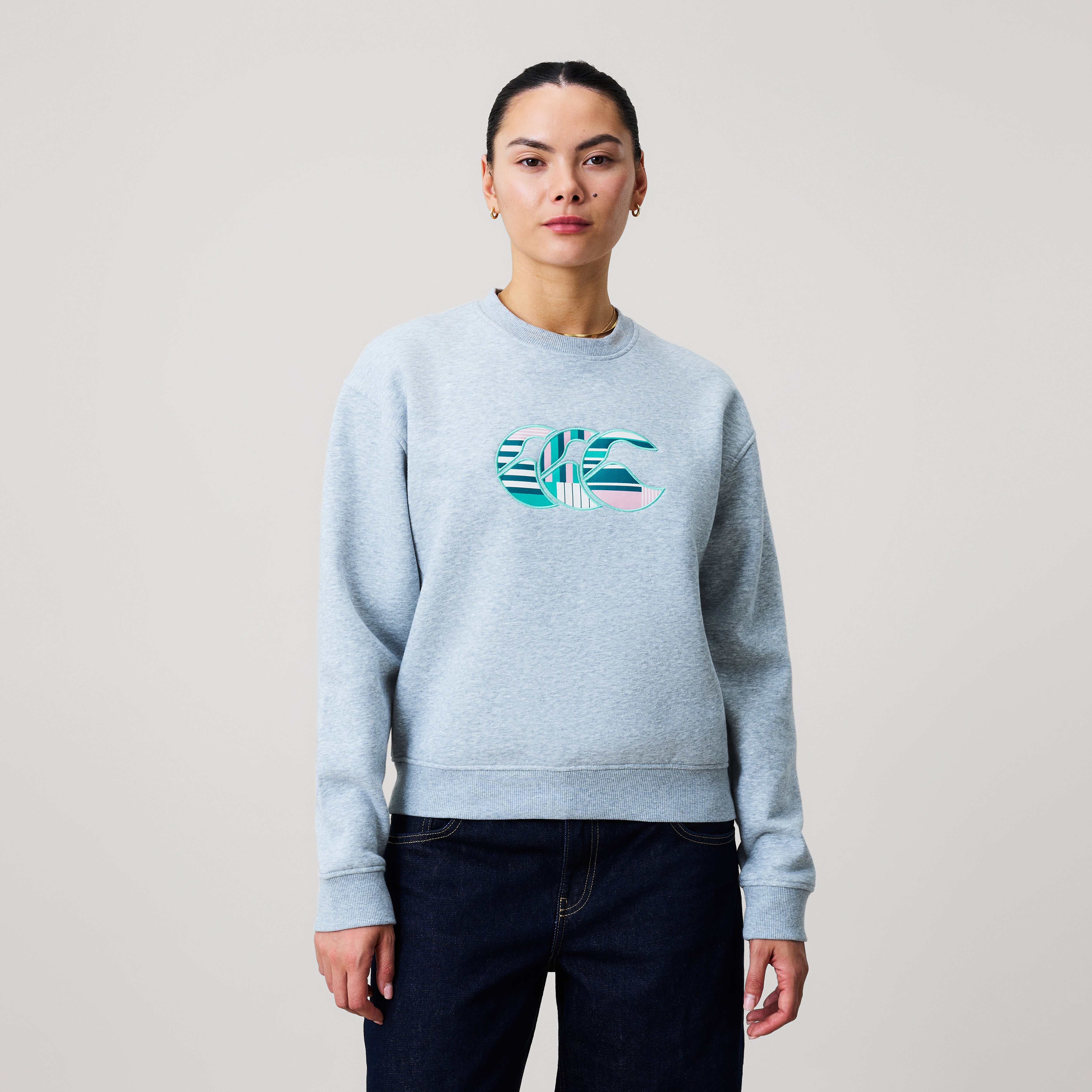 canterbury-uglies-logo-crew-felpa-donna-grigia image 3