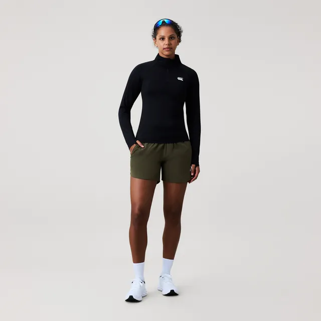 canterbury-tempo-1-4-zip-top-donna-nero-midlayer-fleece image 1
