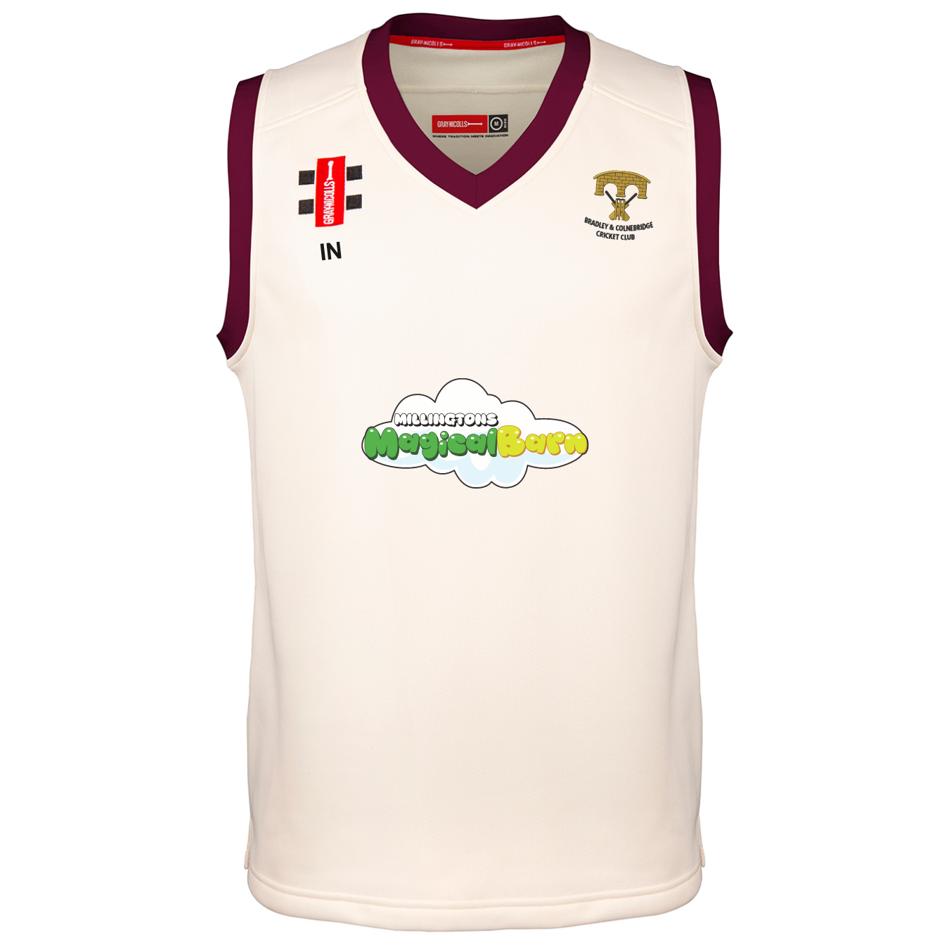 gray-nicolls-bradley-colnebridge-cc-junior-pro-performance-slipover-avorio-borde image 1