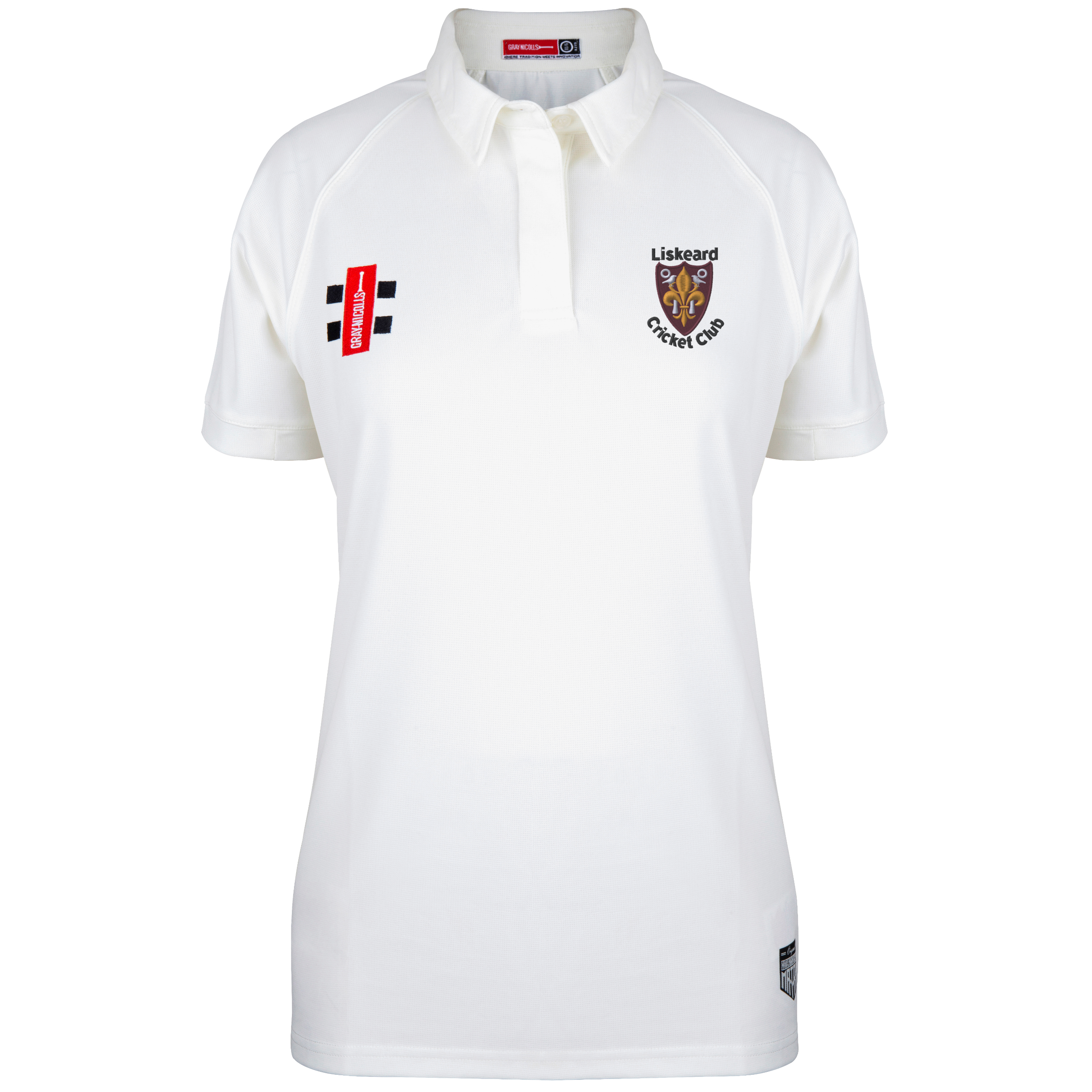 gray-nicolls-liskeard-cc-matrix-v2-maglia-s-s-donna-avorio image 1