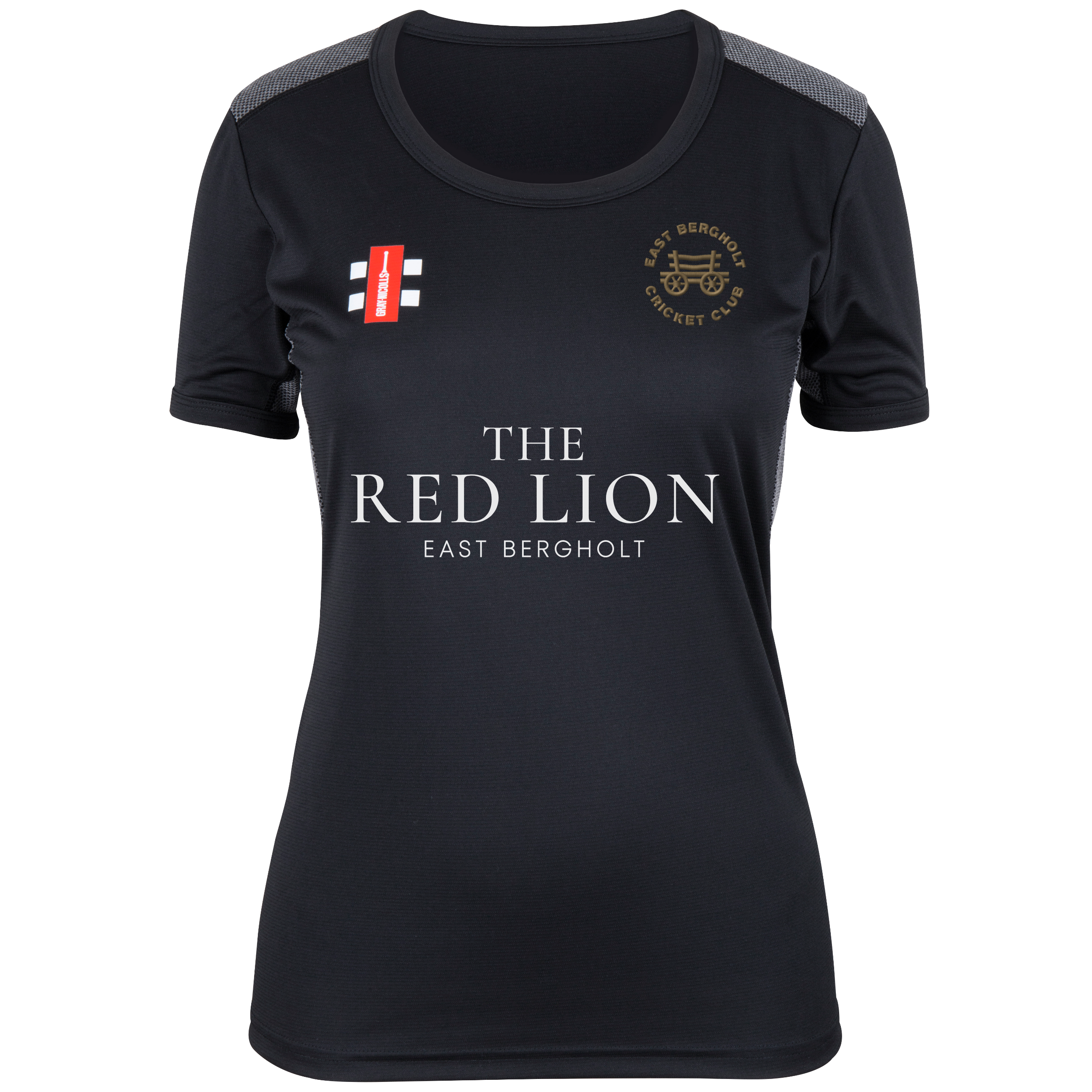 gray-nicolls-east-bergholt-cc-maglia-s-s-pro-performance-donna-nera image 1