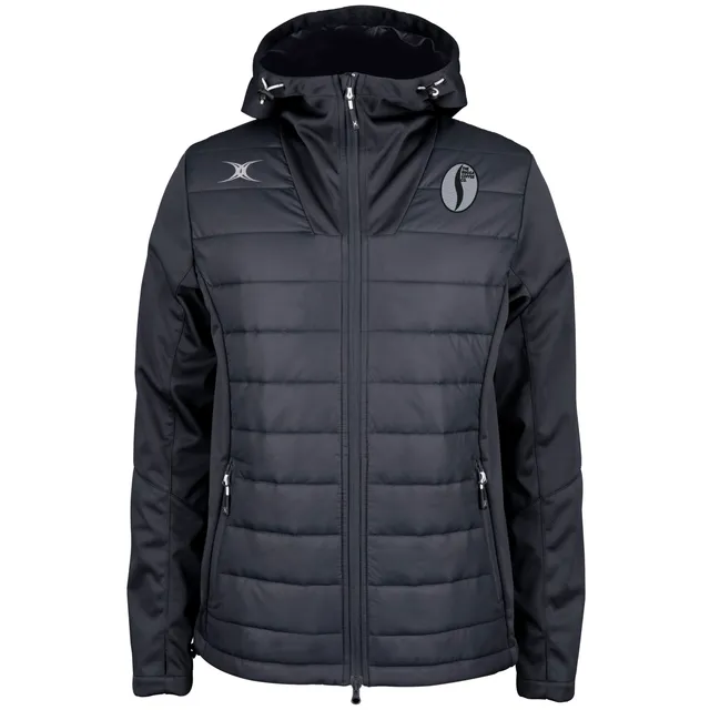 giacca-gilbert-rugby-pro-active-full-zip-rugga-coffee-senior-nera image 1