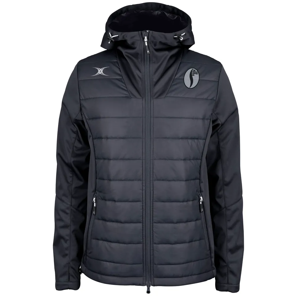 giacca-gilbert-rugby-pro-active-full-zip-rugga-coffee-senior-nera image 1