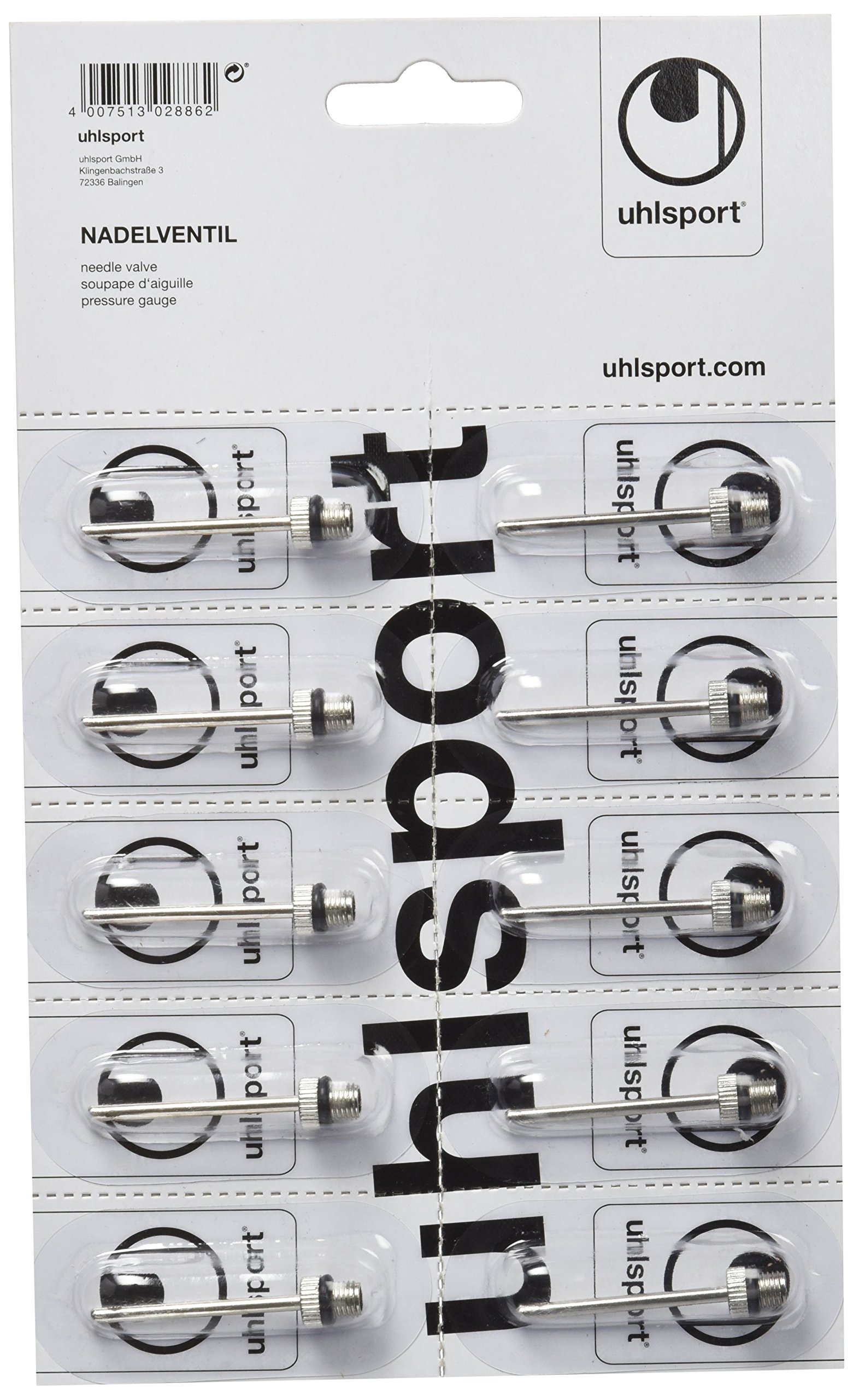uhlsport-valvole-ad-ago-10-pezzi-m5-aghi-ricambio-pompa-palloni image 1