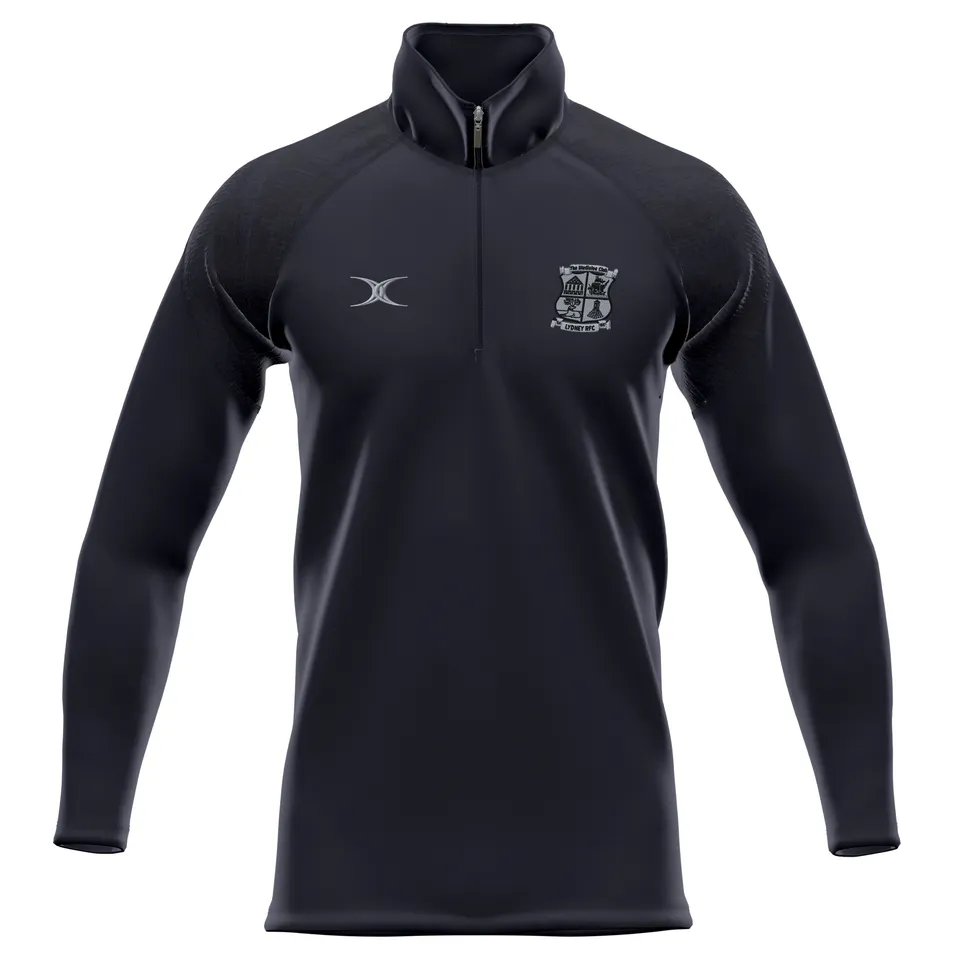 gilbert-rugby-gts-1-4-zip-fleece-senior-lydney-rfc-nero image 1