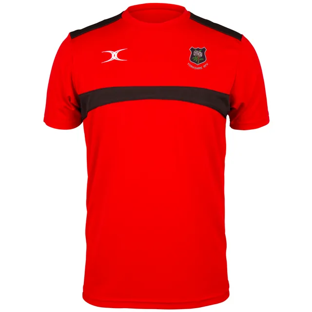 gilbert-rugby-yorkshire-pdg-photon-t-shirt-uomo-rosso-nero image 1
