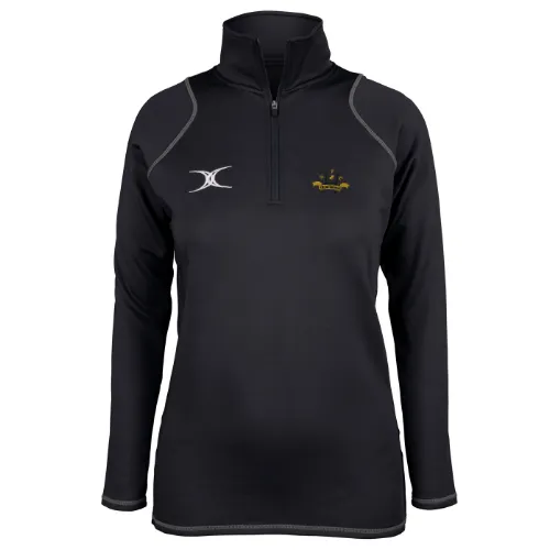 gilbert-rugby-quest-pile-1-4-zip-donna-crowthorne-rfc-nero image 1