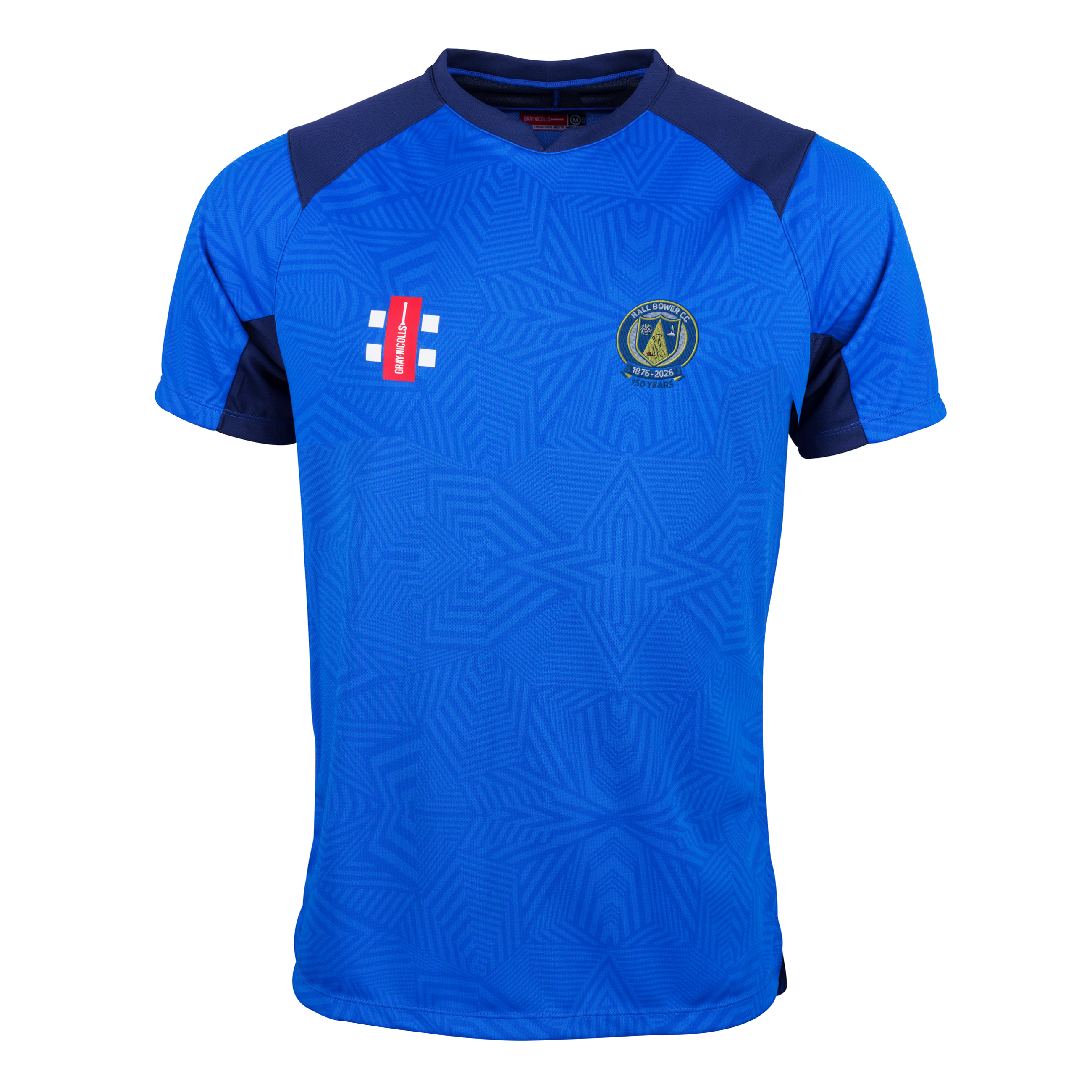 gray-nicolls-hall-bower-cc-junior-pro-t20-maglia-cricket-manica-corta-royal-navy image 1