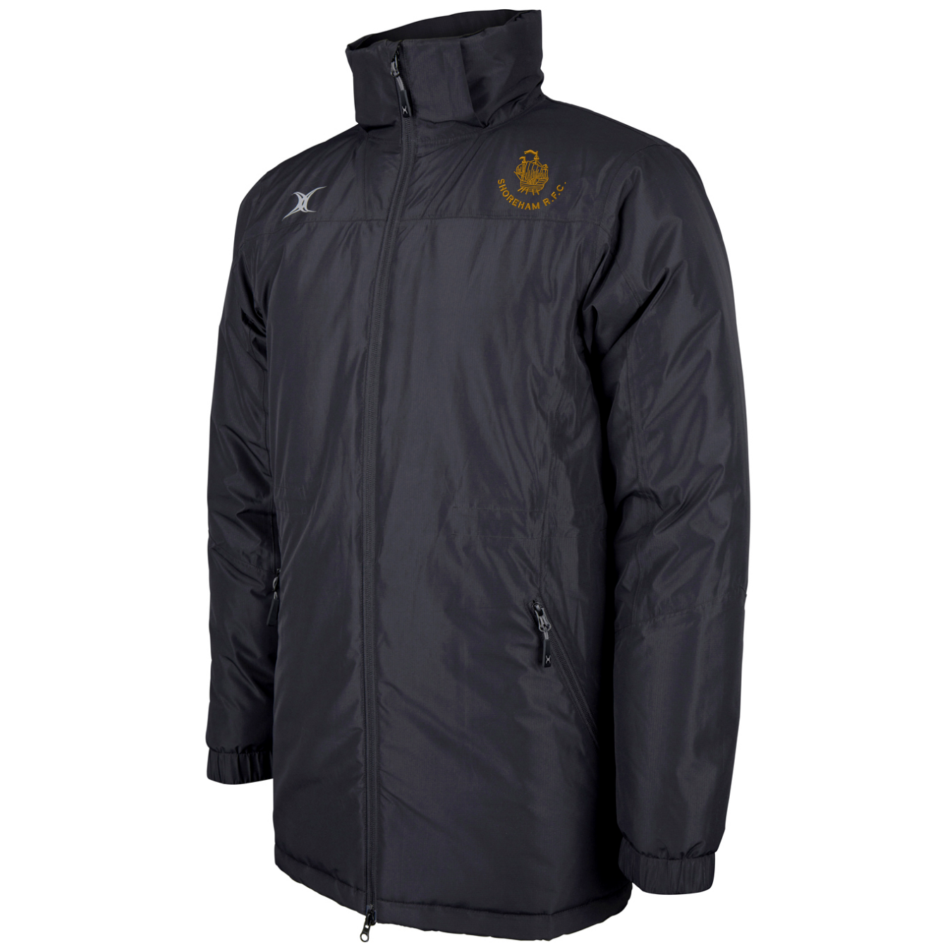 gilbert-rugby-shoreham-rfc-senior-giacca-pro-all-weather-nera image 1