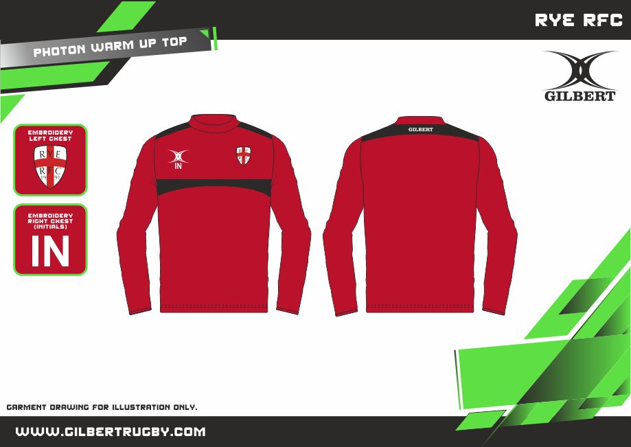 gilbert-rugby-rye-rugby-club-adult-photon-warm-up-jacket-red-black image 2