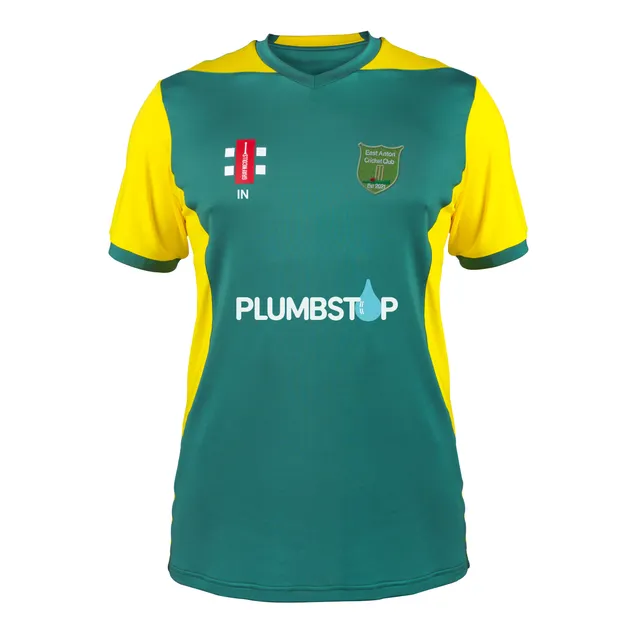 gray-nicolls-east-anton-cc-senior-pro-performance-t20-maglia-manica-corta-verde- image 1
