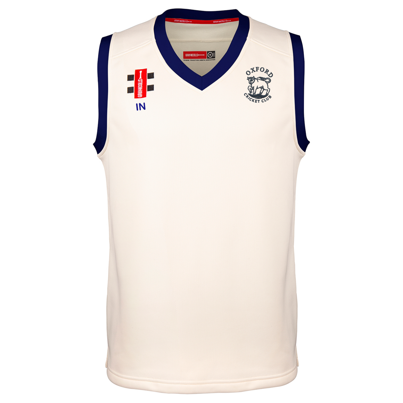 gray-nicolls-pro-performance-slipover-match-oxford-cc-senior-avorio-navy image 1
