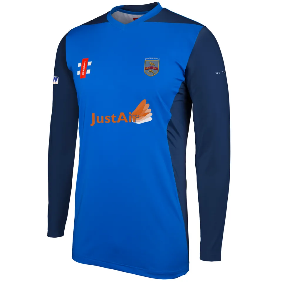 gray-nicolls-brighton-hove-cc-bambina-maglia-t20-pro-perf-manica-lunga-royal-nav image 1