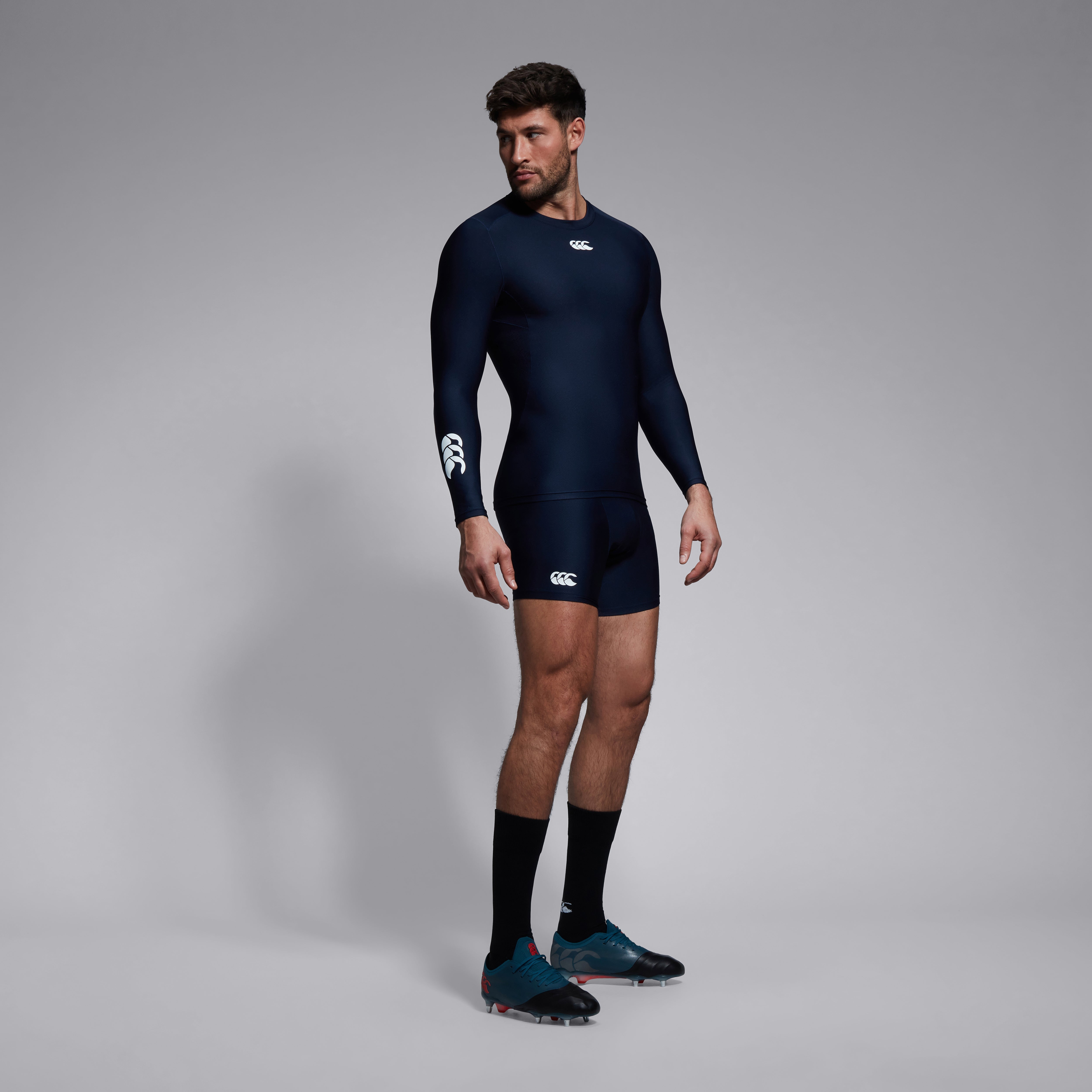 canterbury-uomo-thermoreg-pantaloncini-termici-6-pollici-blu-navy image 3