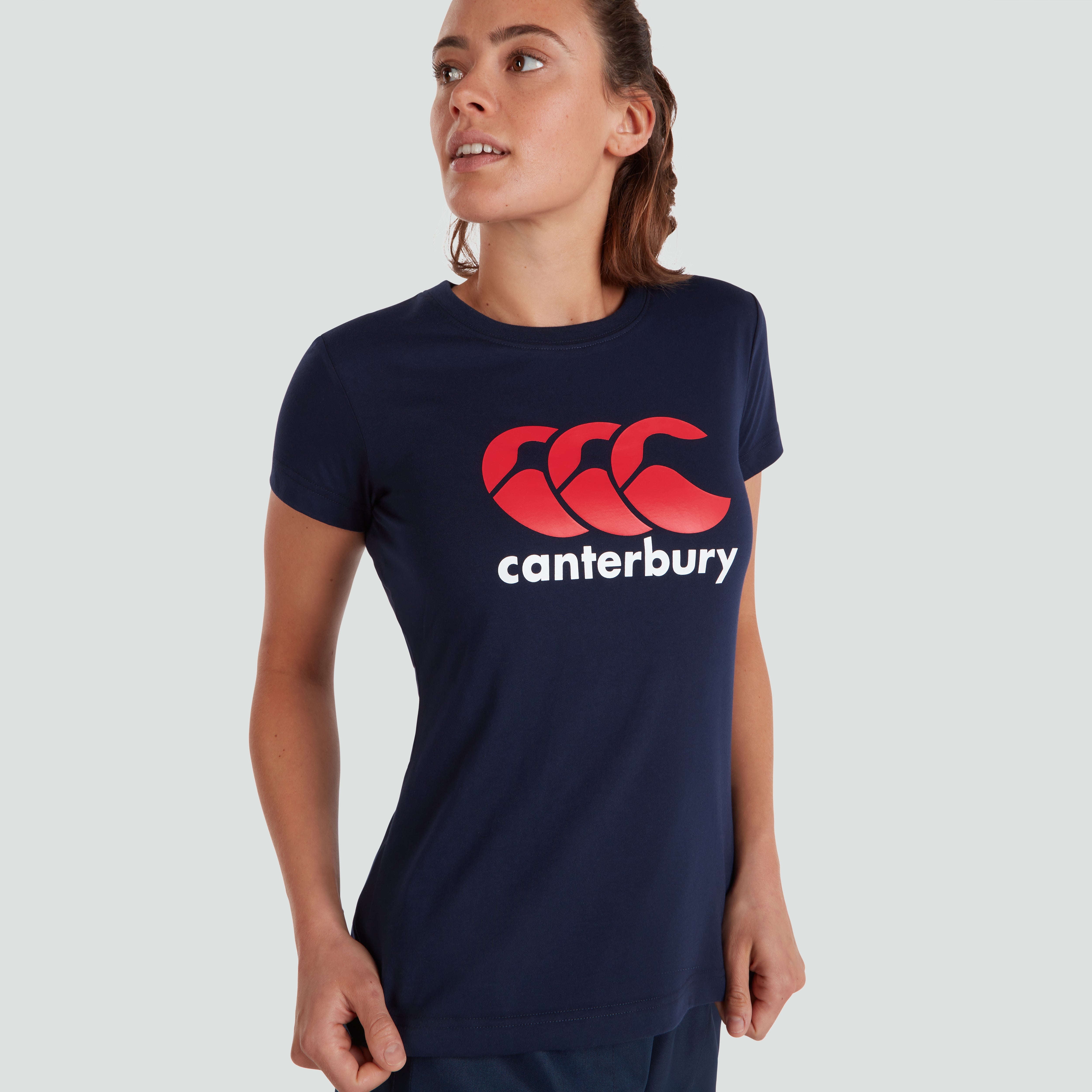 canterbury-ccc-logo-tee-maglietta-donna-navy-con-logo image 2