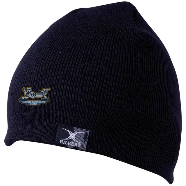 gilbert-rugby-pro-berretto-beanie-adulto-blu-navy-hastings-bexhill-rfc image 1