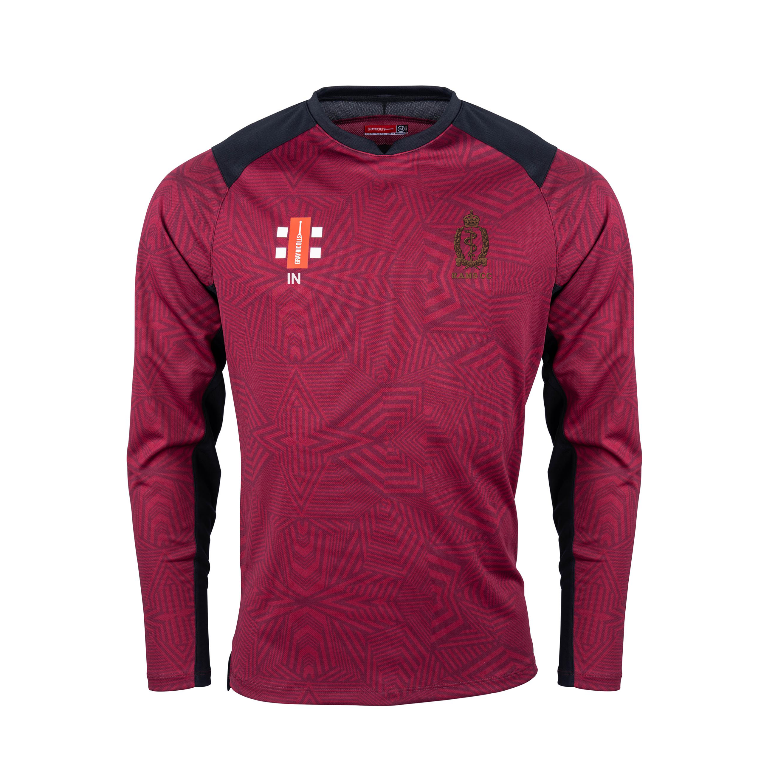 gray-nicolls-pro-t20-maglia-cricket-manica-lunga-senior-bordeaux-nero image 1