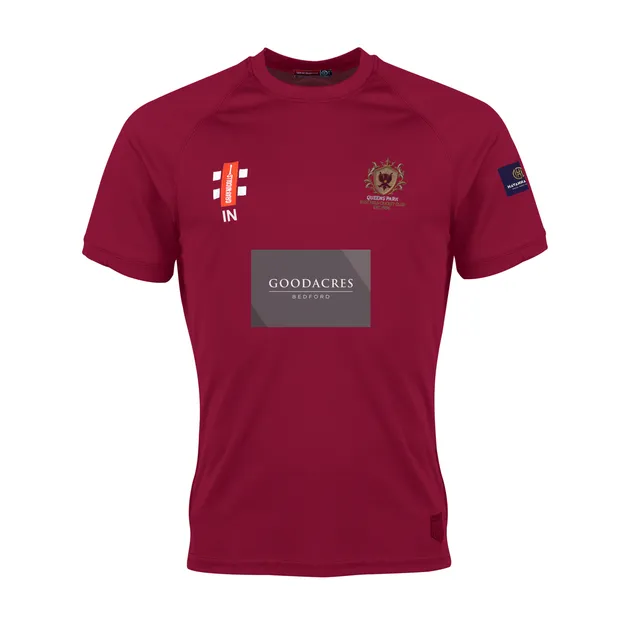 gray-nicolls-matrix-v2-maglia-cricket-manica-corta-senior-bordeaux-queens-park-w image 1