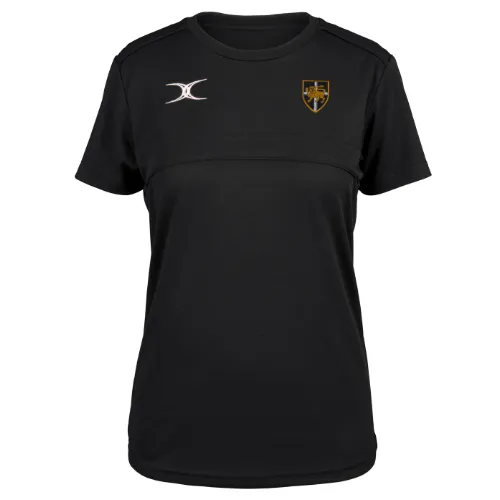 gilbert-rugby-esher-rfc-t-shirt-photon-ii-donna-nera-a-maniche-corte image 1