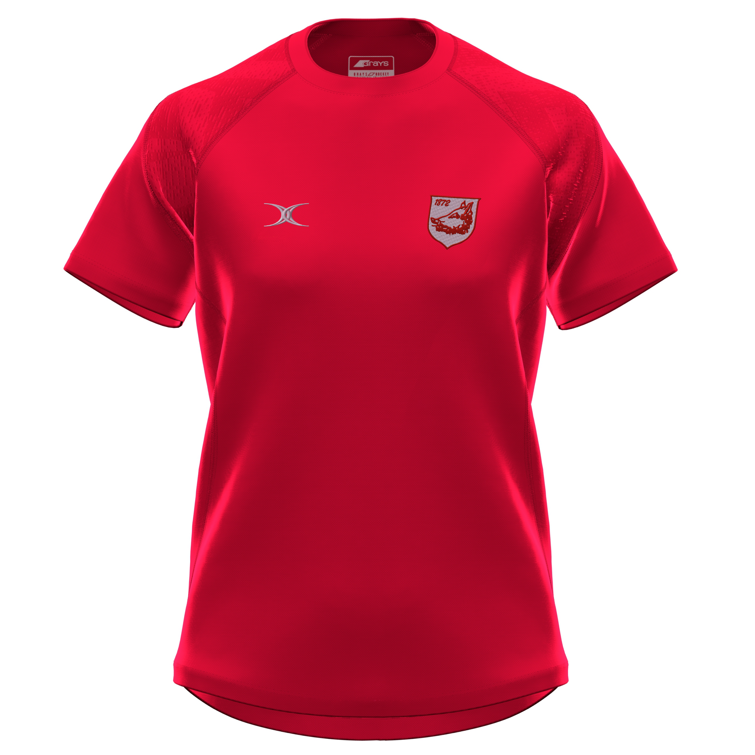 gilbert-rugby-bromsgrove-rfc-donna-maglia-gts-manica-corta-rossa image 1