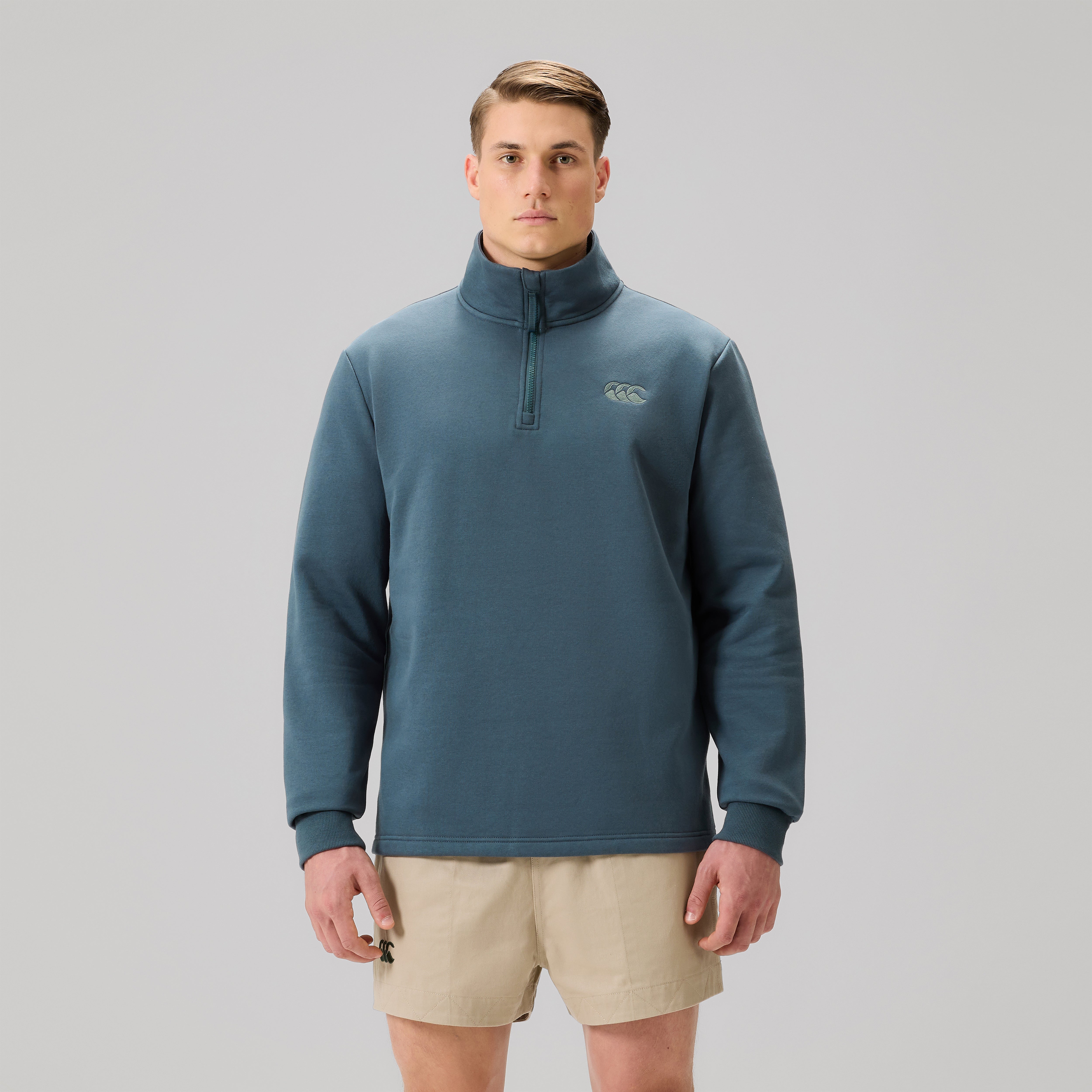 canterbury-fundamentals-1-4-zip-felpa-uomo-grigio image 3