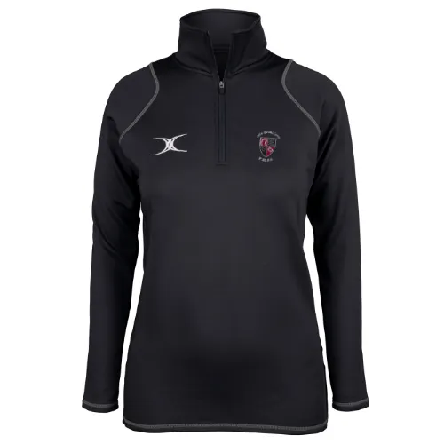 gilbert-rugby-old-brodleians-rufc-quest-pile-1-4-zip-donna-nero image 1