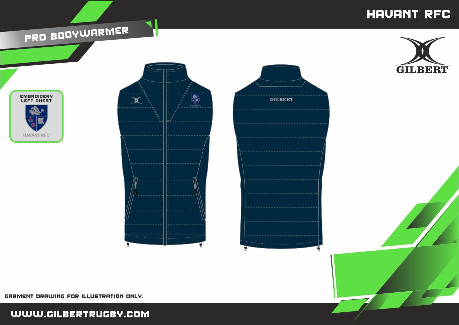 gilbert-rugby-havant-rfc-uomo-gilet-pro-body-warmer-blu-navy-scuro image 2