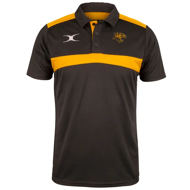 gilbert-rugby-ely-tigers-rfc-photon-polo-uomo-senior-nero-oro image 1