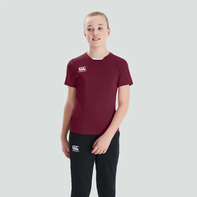 canterbury-club-dry-t-shirt-junior-unisex-maroon image 1