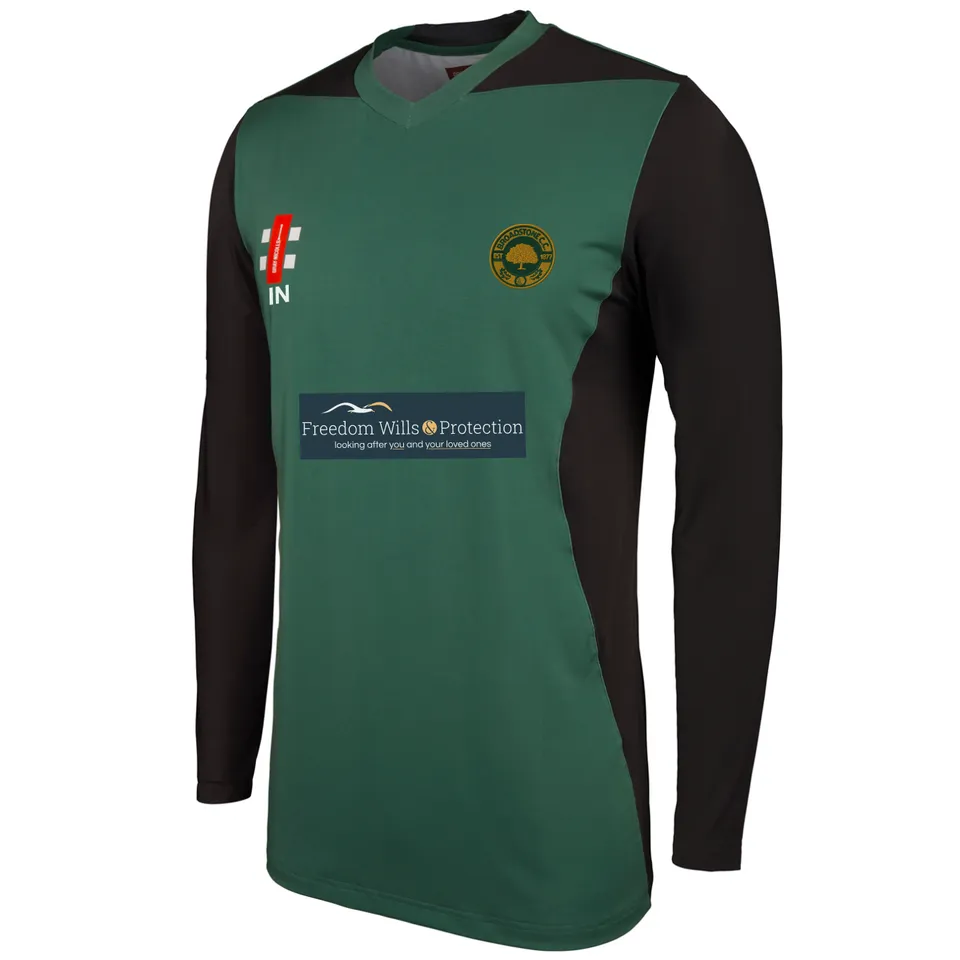 gray-nicolls-pro-performance-maglia-t20-manica-lunga-broadstone-cc-senior-verde- image 1