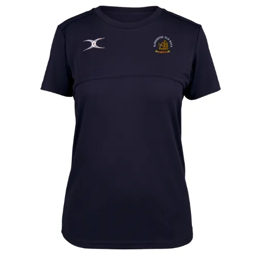 gilbert-rugby-photon-ii-t-shirt-donna-manica-corta-blu-navy-gloucester-old-boys- image 1