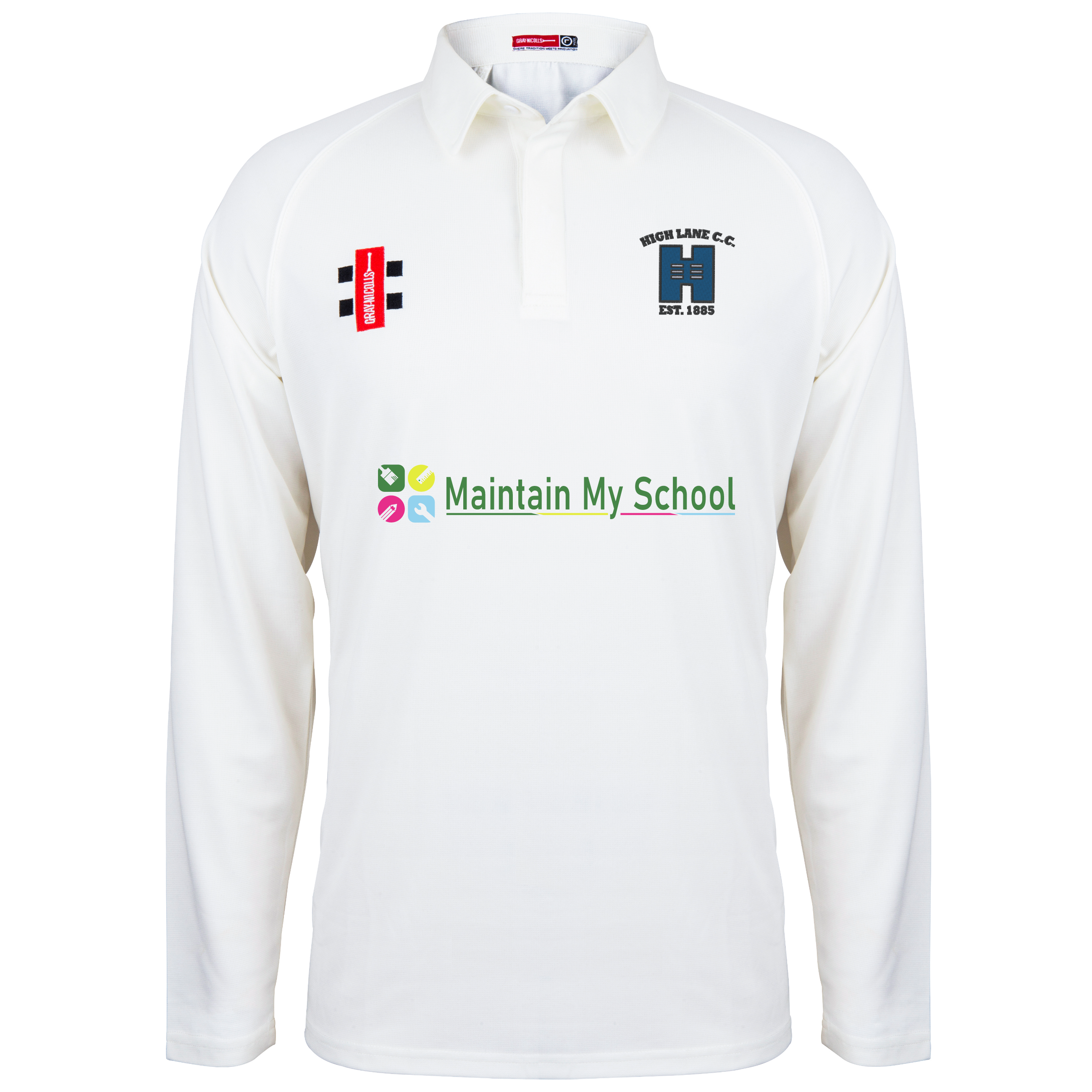 gray-nicolls-matrix-v2-maglia-cricket-manica-lunga-junior-high-lane-c-c-avorio image 1