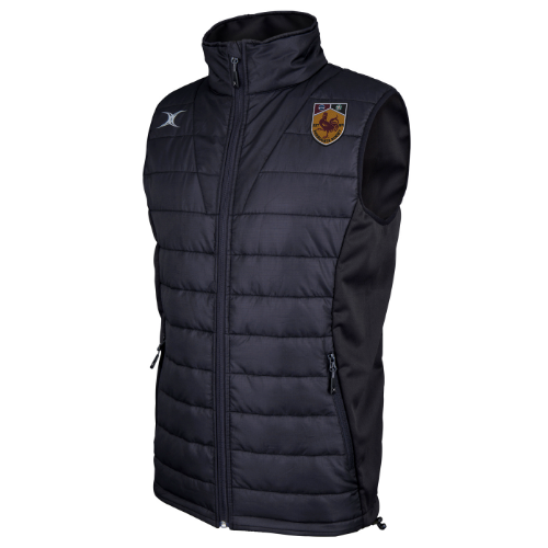 gilbert-rugby-harrogate-rufc-gilet-pro-body-warmer-uomo-nero image 1