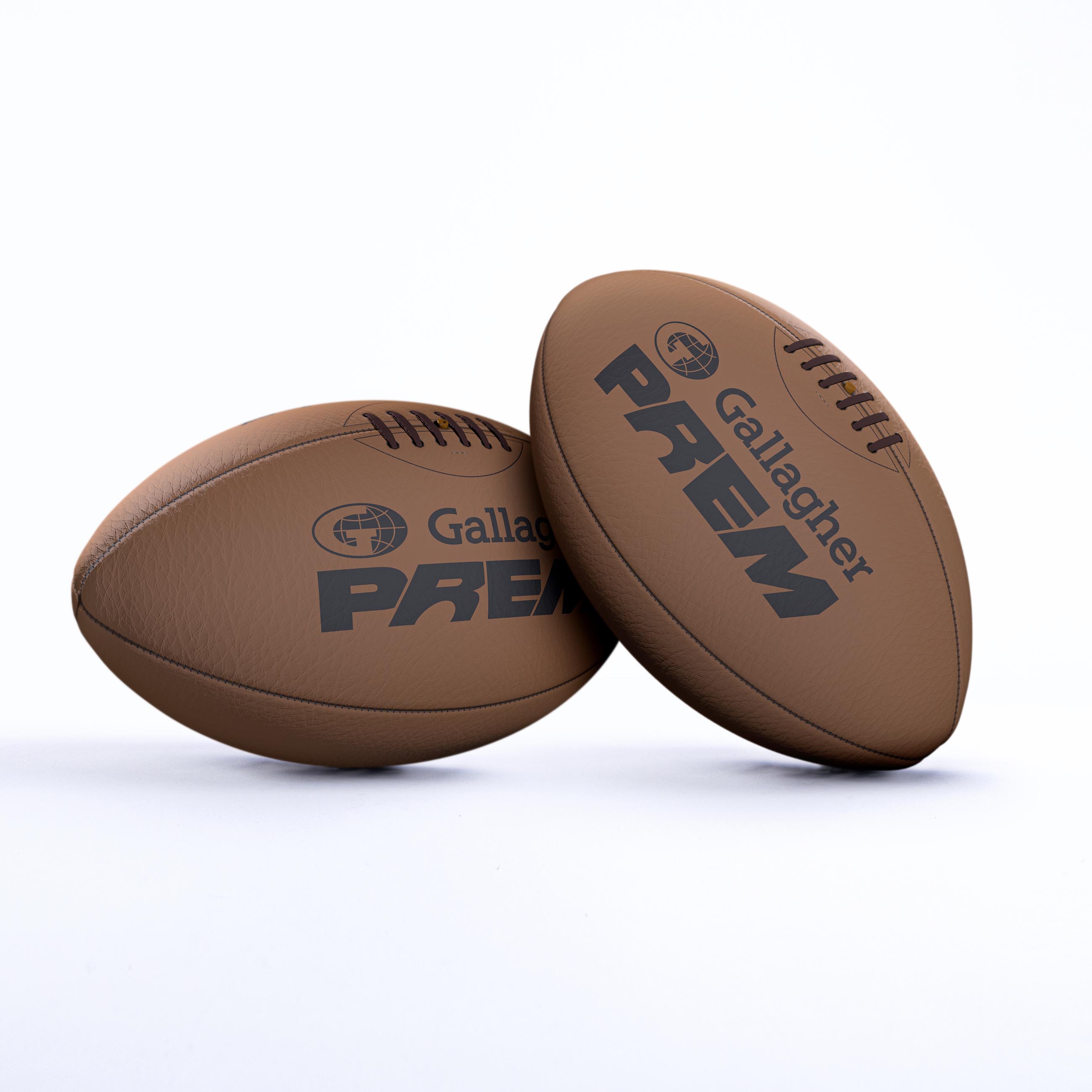 gilbert-gallagher-prem-rugby-vintage-ball-25-26-sz-5-dark-tan-pallone-rugby-pell image 1