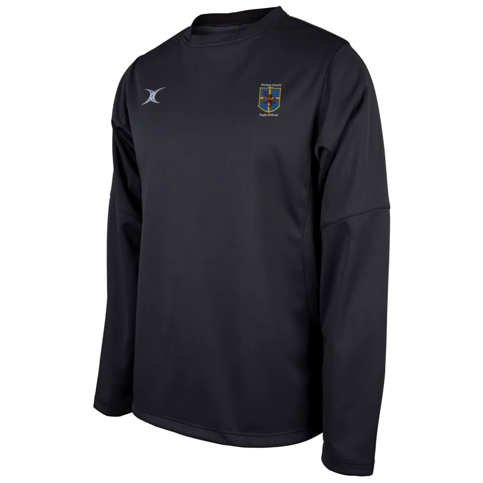 gilbert-rugby-durham-county-referee-senior-pro-top-riscaldamento-nero image 1