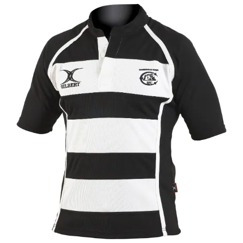 gilbert-rugby-cumbernauld-rfc-junior-maglia-xact-ii-a-cerchi-nero-bianco image 1