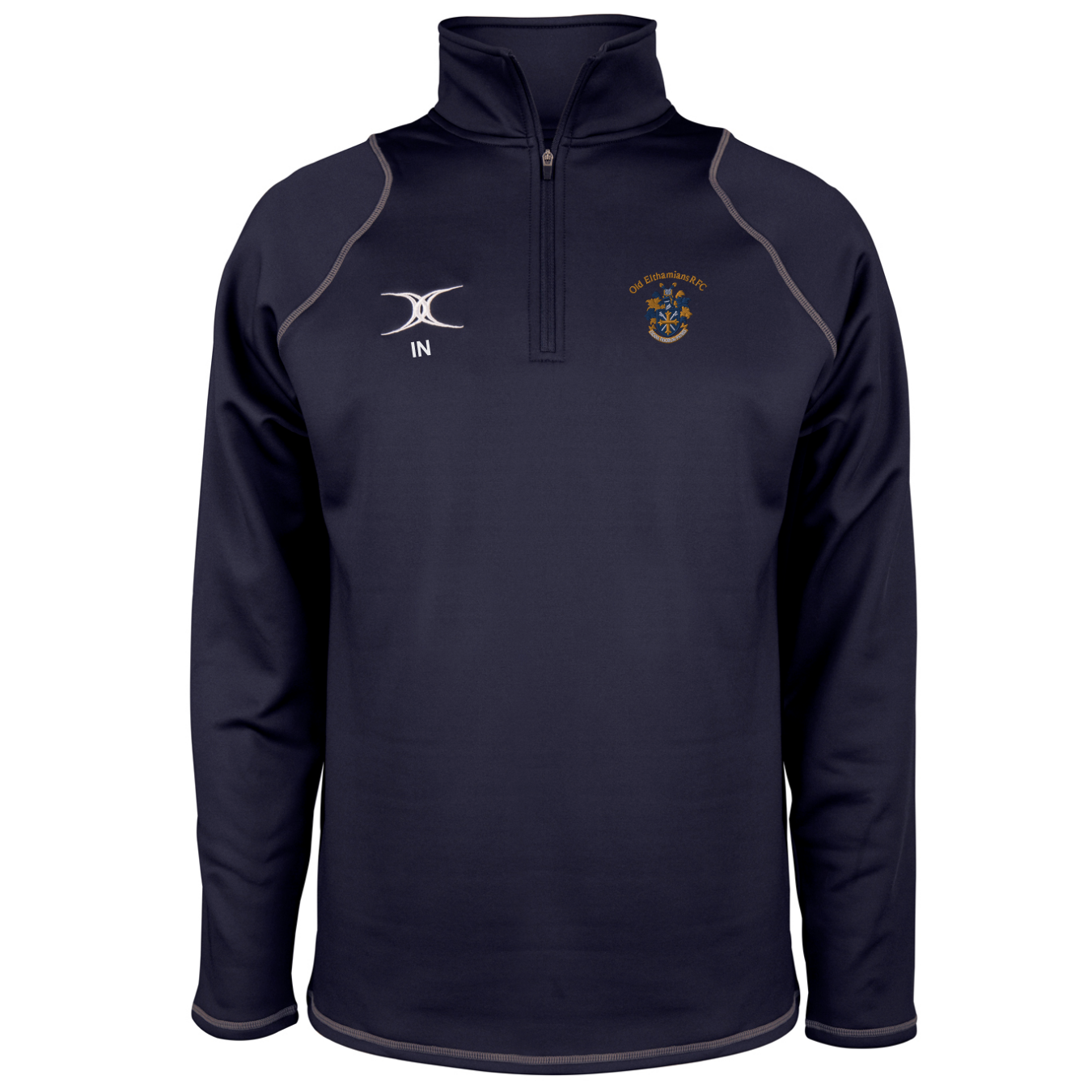 gilbert-rugby-old-elthamians-rfc-quest-pile-1-4-zip-blu-navy-uomo image 1