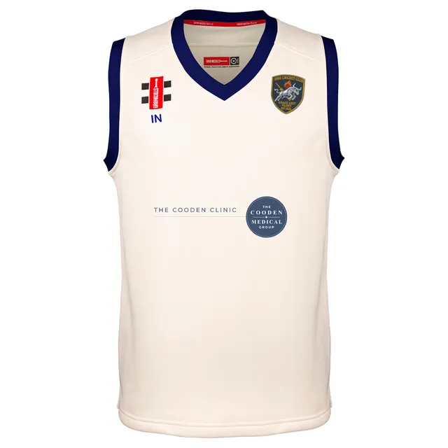 gray-nicolls-1066-cc-senior-pro-performance-match-slipover-ivory-navy-gilet-cric image 1