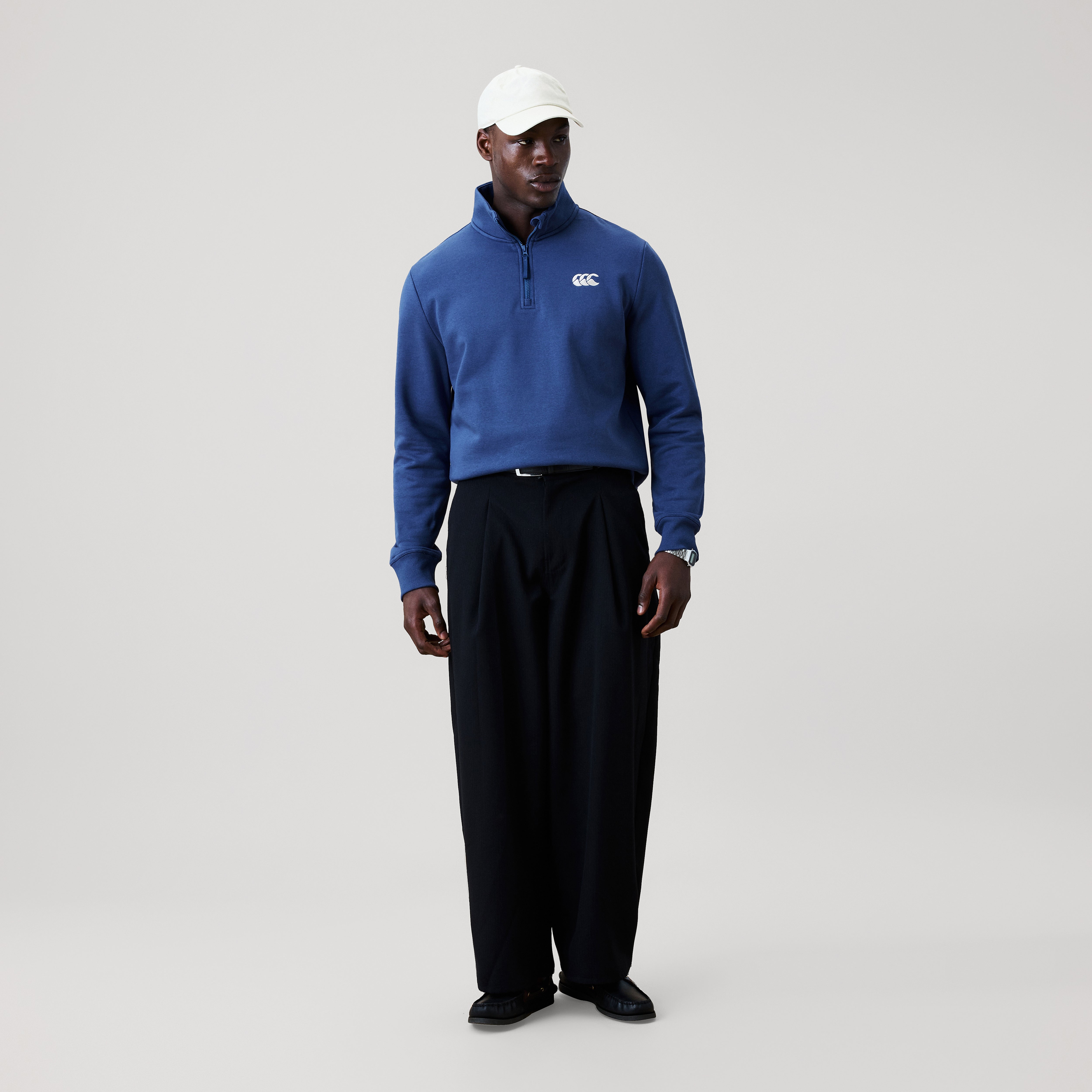canterbury-open-hem-felpa-1-4-zip-uomo-blu image 2