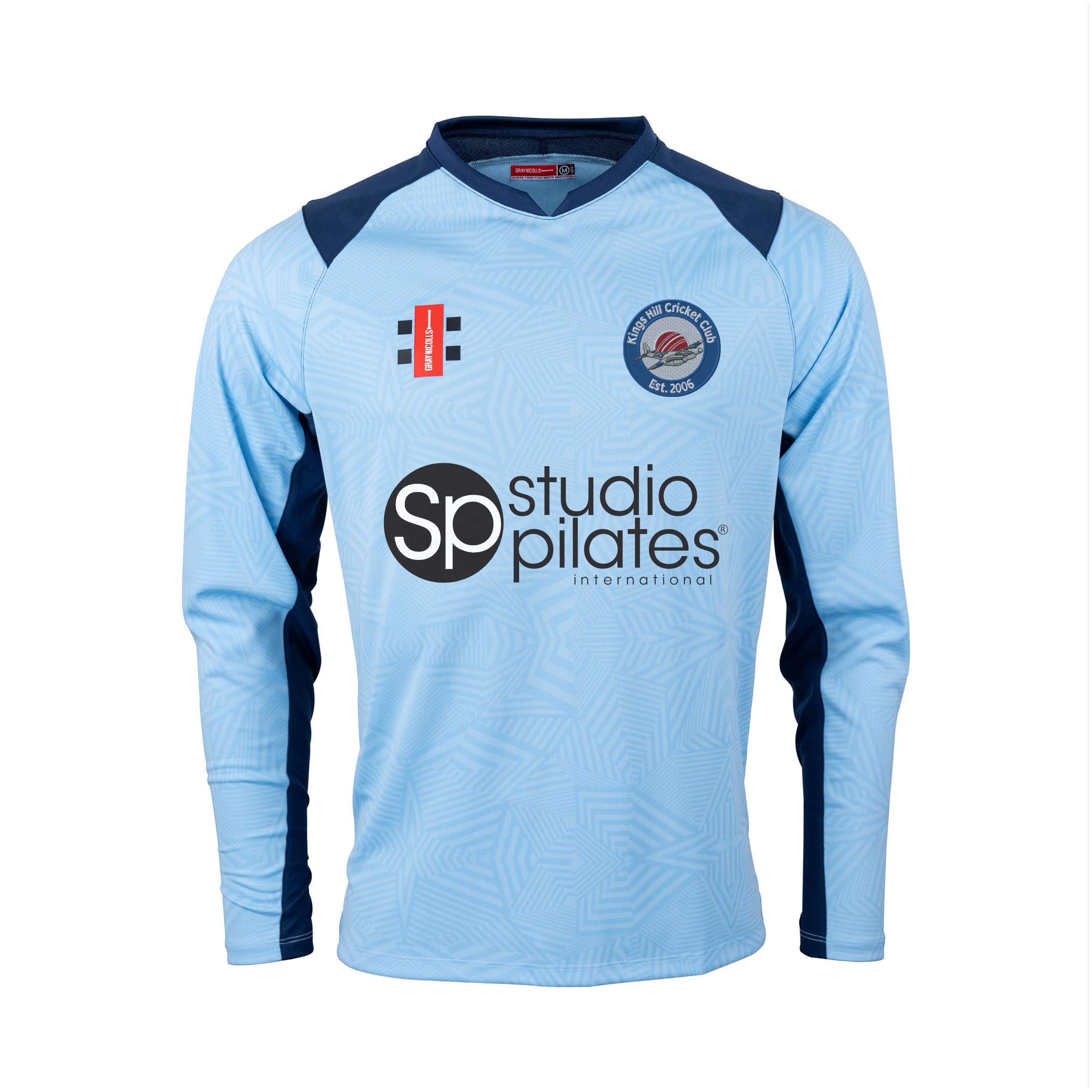gray-nicolls-kings-hill-cc-junior-maglia-t20-manica-lunga-pro-performance-blu-na image 1