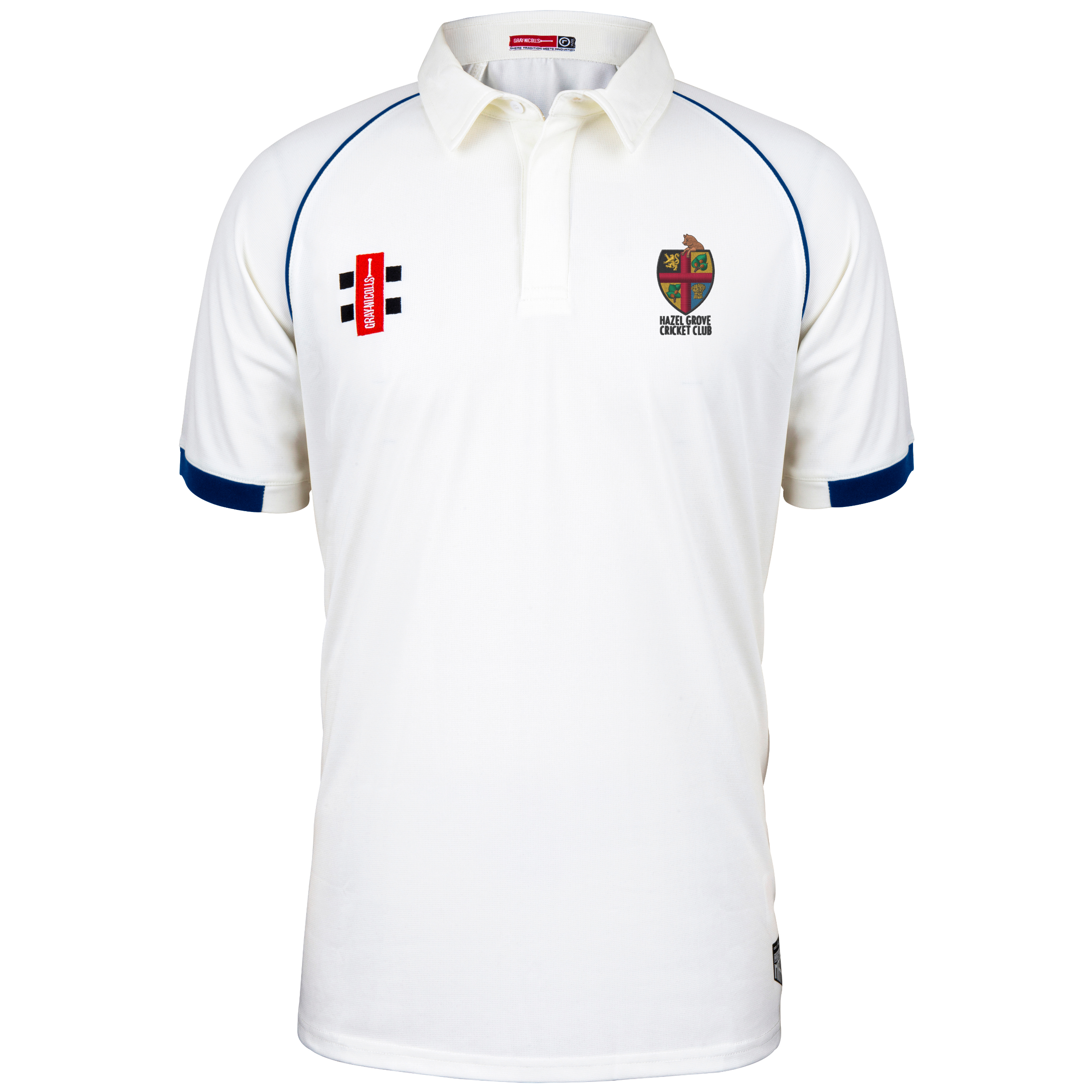 gray-nicolls-hazel-grove-cc-matrix-v2-maglia-cricket-manica-corta-junior-avorio- image 1