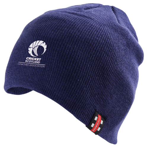 gray-nicolls-cricket-scotland-coaches-association-senior-beanie-hat-blu-navy-scu image 1